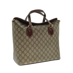 GUCCI Handbag GG Leather Brown Bag